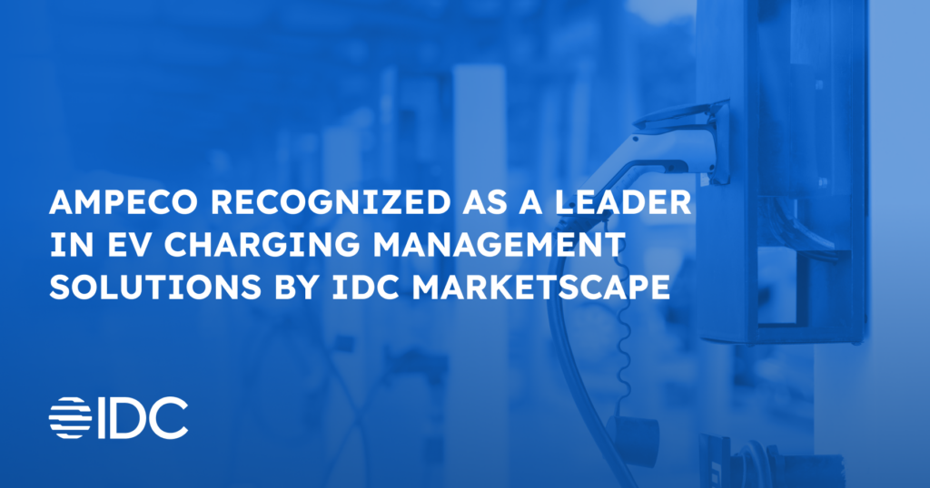 AMPECO Recognized as a Leader in Worldwide EV Charging Management Solutions by IDC MarketScape - The evolution of electric mobility demands robust, scalable software solutions to power the growing charging infrastructure worldwide. In this context, we proudly announce that AMPECO has been recognized as a Leader in the IDC MarketScape: Worldwide Electric Vehicle Charging Management Solutions 2024 Vendor Assessment (doc #US49435523, October 2024).